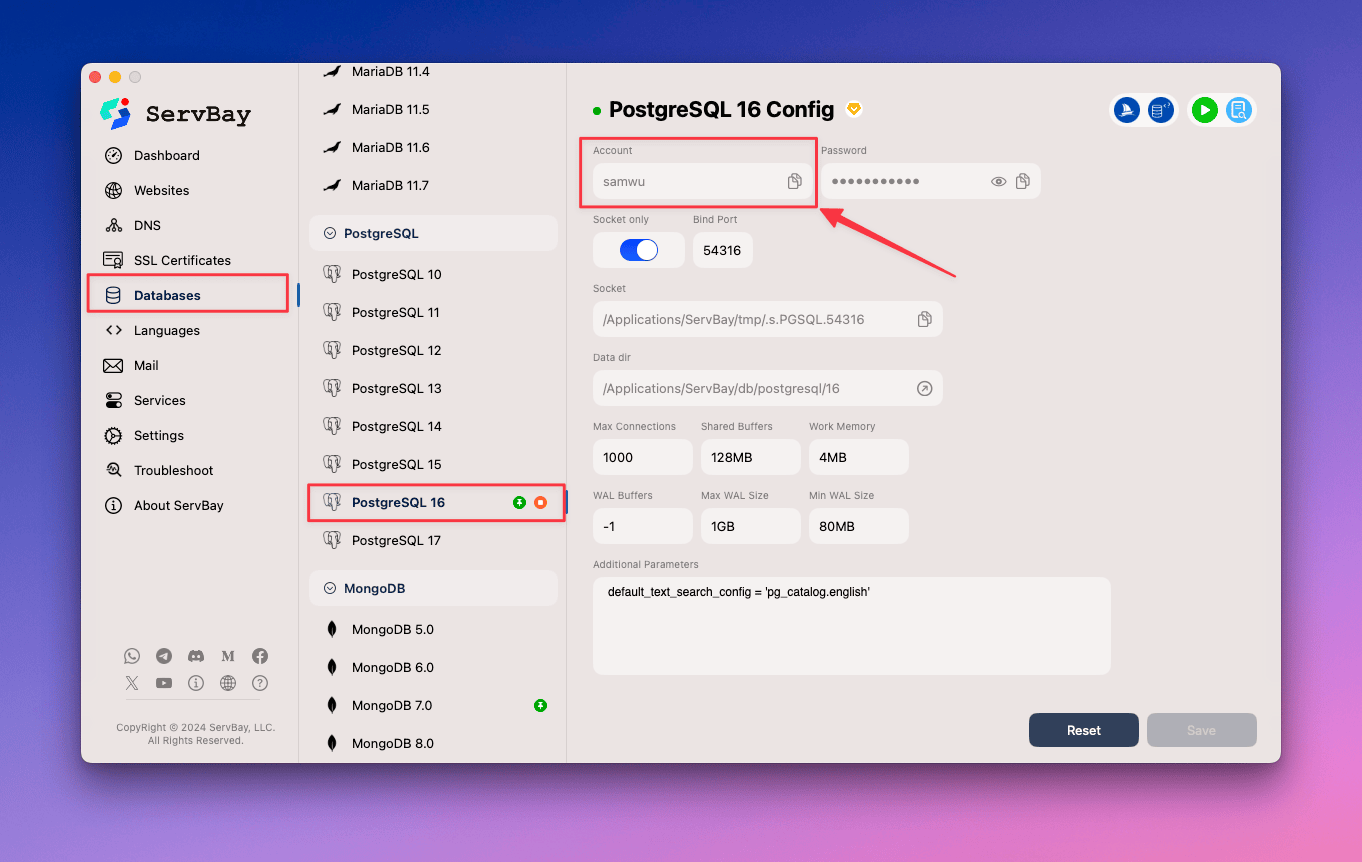 如何找到 PostgreSQL 的 root 使用者帳號